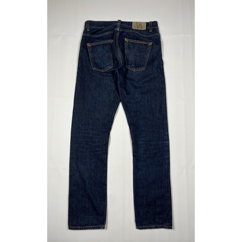 Nudie Jeans Dude Dan Jeans Mens 30x32 Blue Denim Button Fly Classic - Picture 2 of 11